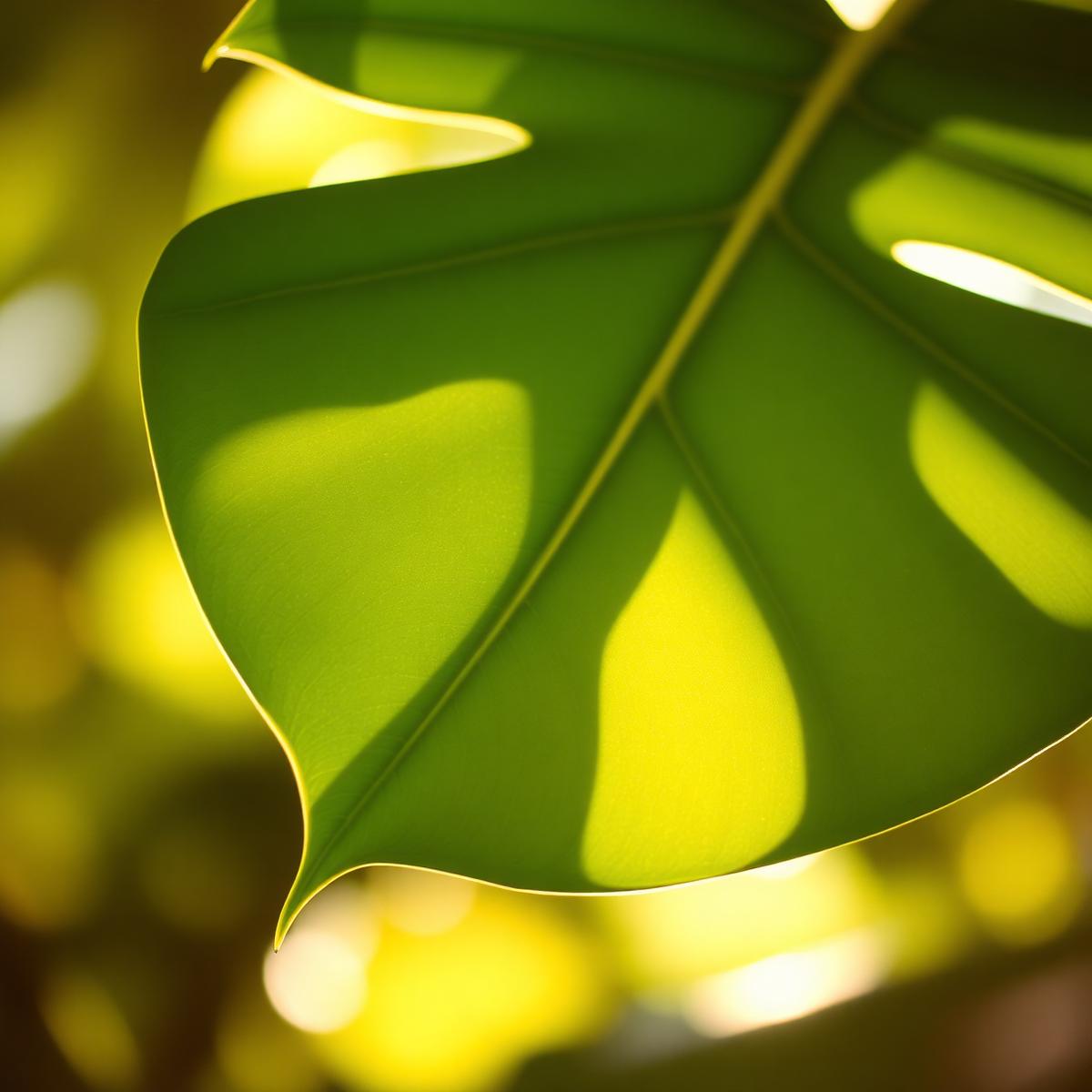 Close-up of a lush green leaf